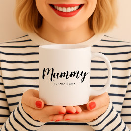 Caneca De Café Mamãe | Mãe moderna Dia de as mães de Nomes de Cri