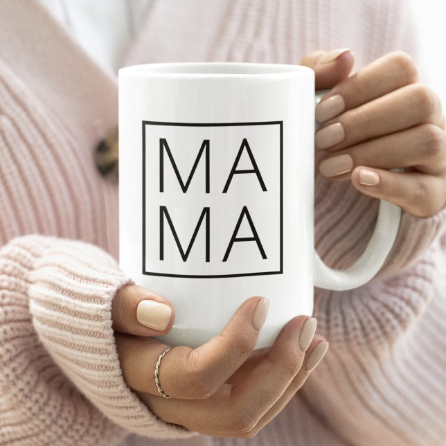 Caneca De Café Mamãe | Moderna Mãe Dia de as mães Na moda Minimal (Criador carregado)
