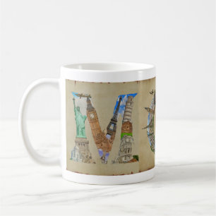 Caneca De Café Mamãe Mug, viajando pelo mundo:
