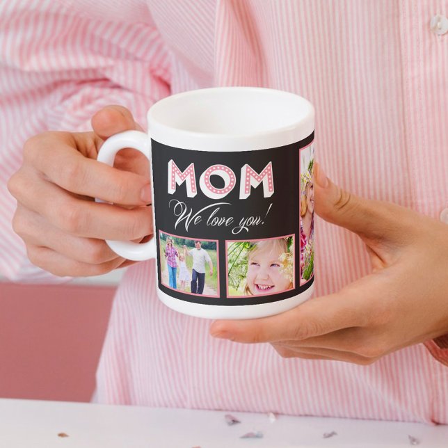 Caneca De Café Mamãe, Nós Te Amamos! Mug de Fotografias Personali (Criador carregado)