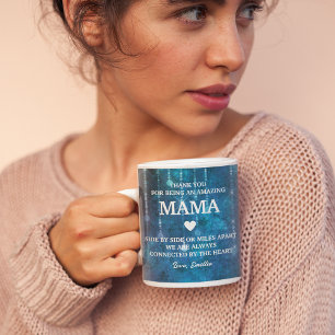 Caneca De Café Mamãe, Obrigado Mensagem Sensível Personalizada