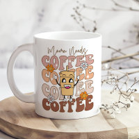 "Mamãe Precisa De Café" Retro Funny Pastel Floral