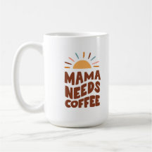 Mamãe Precisa De Café Retro Mug