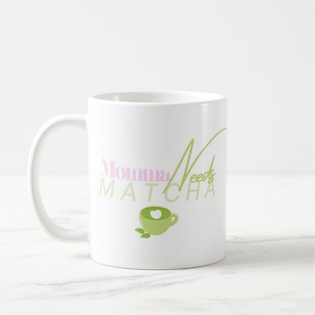 Caneca De Café Mamãe Precisa De Matcha, Matcha Girly, Matcha (Esquerda)