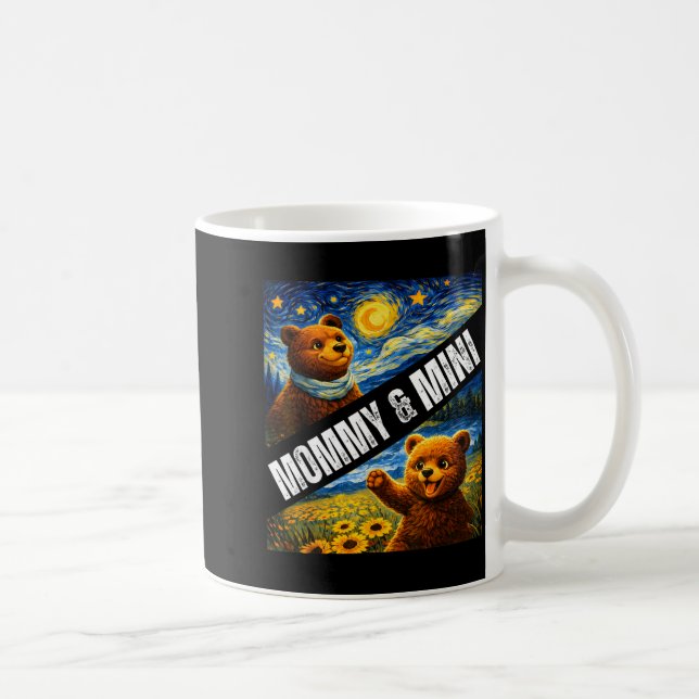 Caneca De Café Mamãe Urso Fofo Miniatura Combinando Dia das Mães  (Direita)