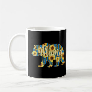 Caneca De Café Mamãe Urso, Sunflower Mãe Life