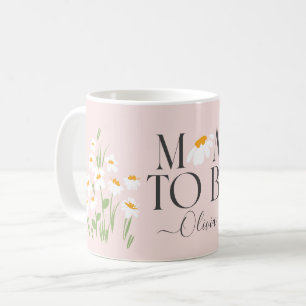 Caneca De Café Mamãe vai ser margarida chá de fraldas floral, nov