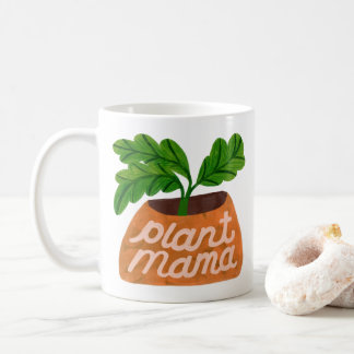 Caneca De Café Mamãe Vegetal - Presente Ilustrado De Mug De Plant