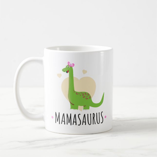 Caneca De Café Mamasaurus Dinossauro Engraçado – Presente Doce pa (Esquerda)