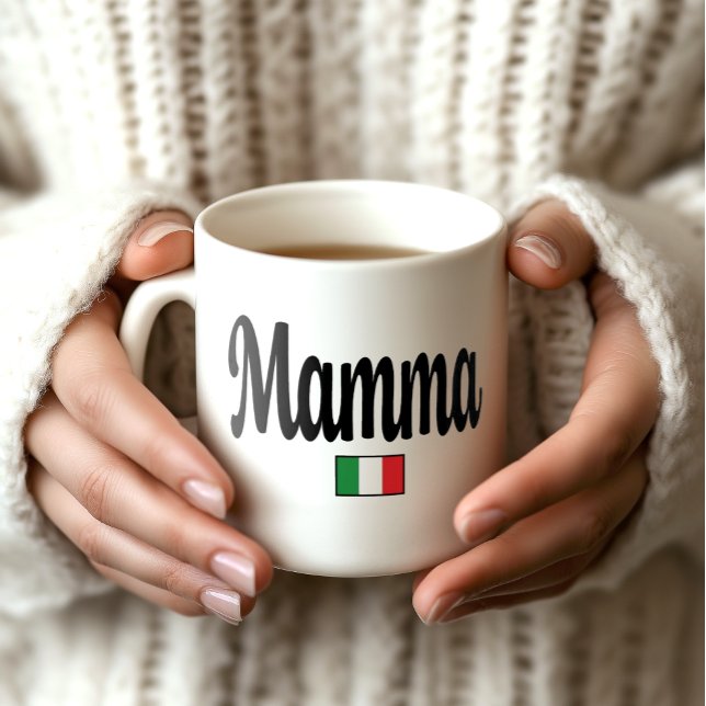 Caneca De Café Mamma Italian Flag Mug - Mom (Mamma Italian Flag Mug - Special Gift for Italian Mothers)