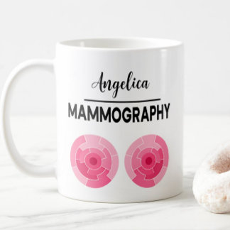 Caneca De Café MAMMOGRAPHY Personalize Name X-ray Technologist