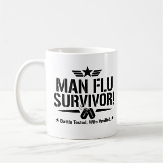 Caneca De Café Man Flu Survivor – Battle Tested, Wife Verified