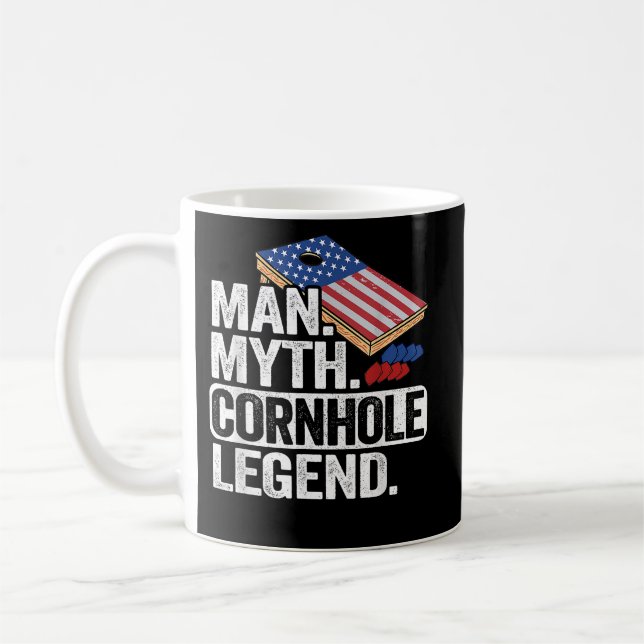Caneca De Café Man Myth Legend Cornhole USA Pai (Esquerda)