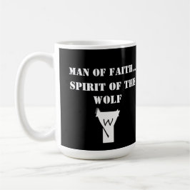 Caneca De Café Man of Faith ...Spirit of The Wolf SHIRT