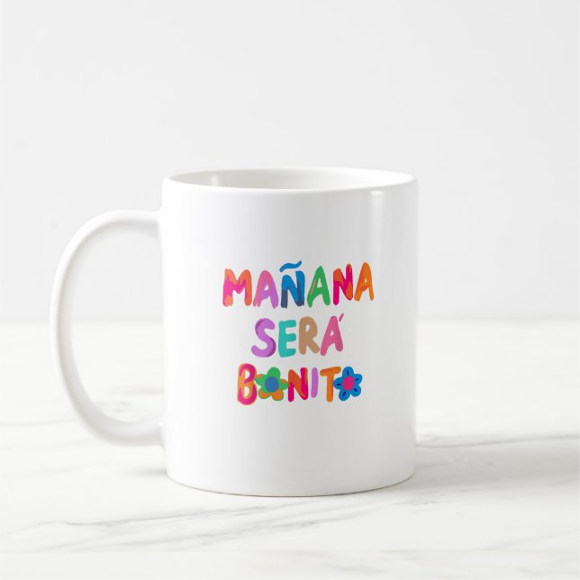 Caneca De Café Mañana Será Bonito Engraçado (Esquerda)