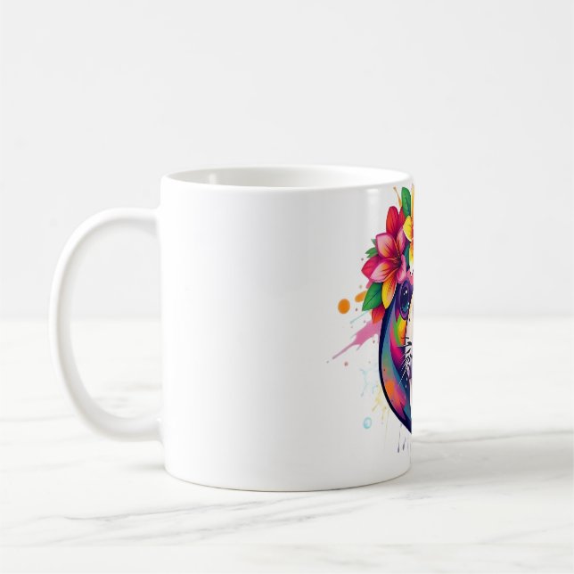 Caneca De Café Manatee Dream: Tee da Coroa Tropical (Esquerda)