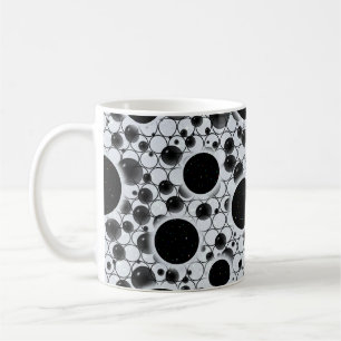 Caneca De Café Manchas de Bolha Espacial - Brilho Branco