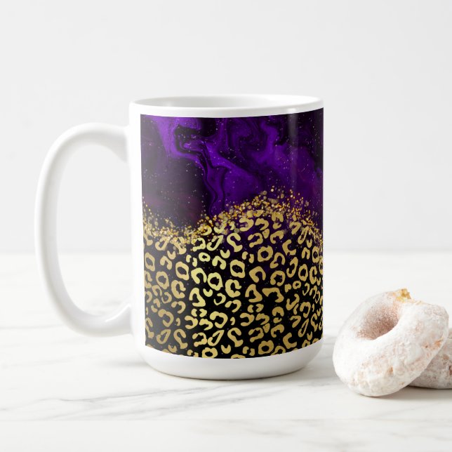 Caneca De Café Manchas-leopardo (Com Donut)