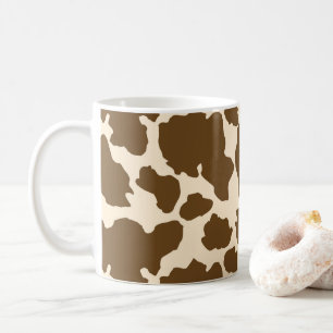 Caneca De Café Manchas Marrons Estampa de Vaca Fazendeiro Animais