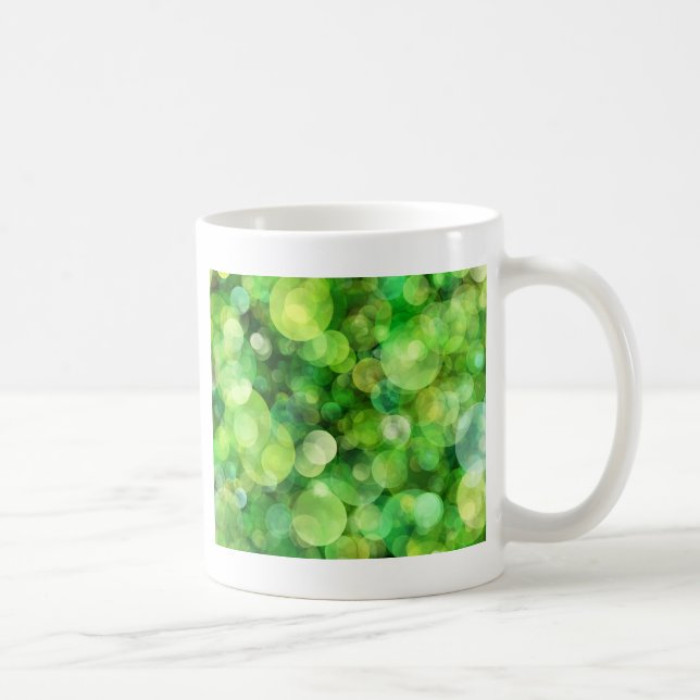 Caneca De Café Manchas Verdes Abstratas (Direita)