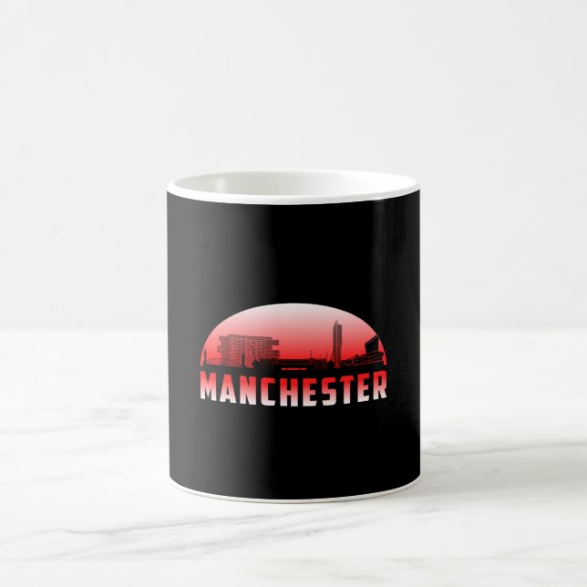 Caneca De Café Manchester City Cityscape Skyline Funny Idea (Centro)