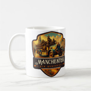 Caneca De Café Manchester, New Hampshire Vintage