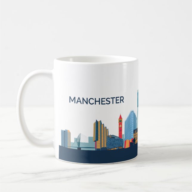 Caneca De Café Manchester Skyline (Esquerda)