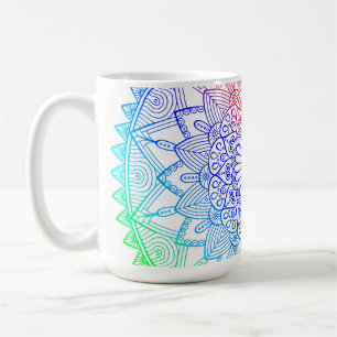 Caneca De Café Mandala Arco-íris