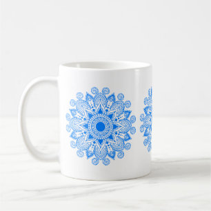 Caneca De Café Mandala azul Azure