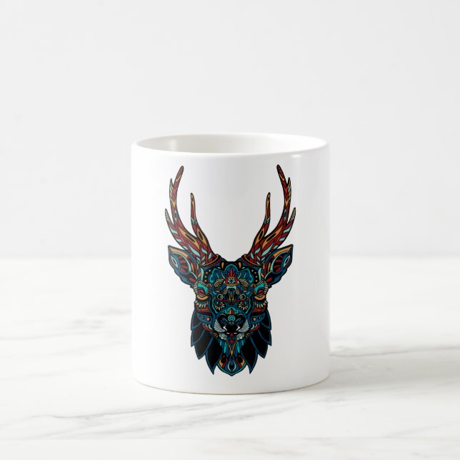 Caneca De Café Mandala de Cervos (Centro)