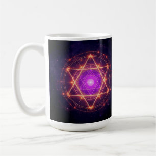 Caneca De Café Mandala de Geometria Sagrada – Luz Dentro do Cosmo