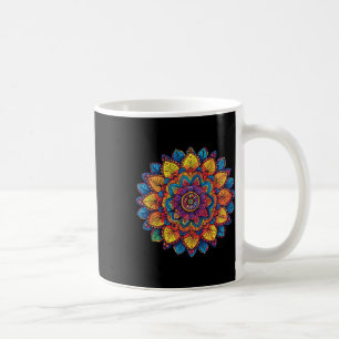 Caneca De Café Mandala do Arco-íris Geometria Espiritual