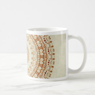 Caneca De Café Mandala do desejo em amarelo Ouro