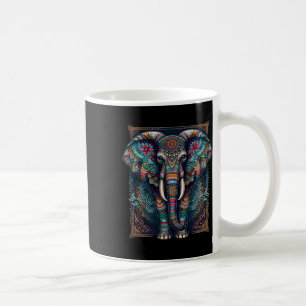 Caneca De Café Mandala Elefante Sabedoria Elefante Indiano Zen Yo