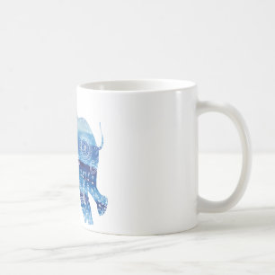 Caneca De Café Mandala Elephant Art White 325 ml Clássica
