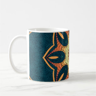 Caneca De Café Mandala étnica: padrão de colheita sem descontinui