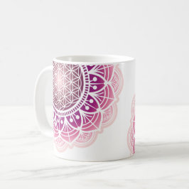 Caneca De Café Mandala - Flor da vida - rosa