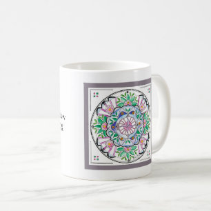 Caneca De Café Mandala Floribunda Coffee Mug