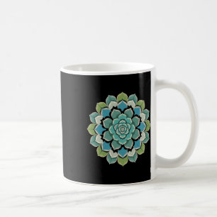 Caneca De Café Mandala Lótus Buda Zen Arte Botânico Suculento F