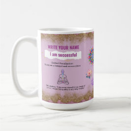 Caneca De Café Mandala Pink Chakra Yoga Magic Stress Relief
