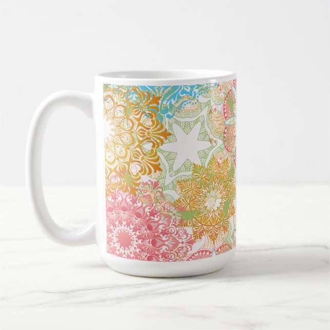 Caneca De Café Mandala Primavera Colors Mug (Esquerda)