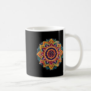 Caneca De Café Mandalas Florais Vibrantes Simetria Circular Chakr