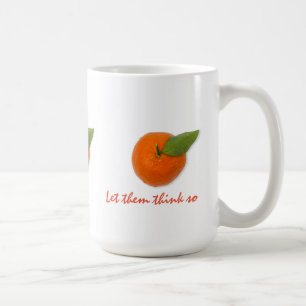 Caneca De Café Mandarim com folha verde