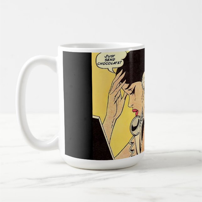 Caneca De Café Mande Chocolate Vintage art (Esquerda)