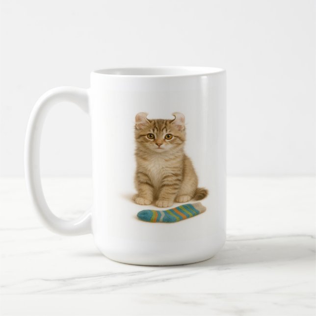 Caneca De Café Mande-o para mim - American Curl Kitten Edition (Esquerda)