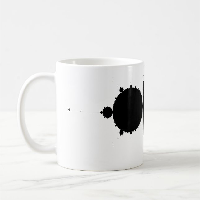 Caneca De Café mandelbrot. monocromático (Esquerda)