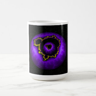 Caneca De Café Mandelbrot Roxo Em Um Mandelbrot
