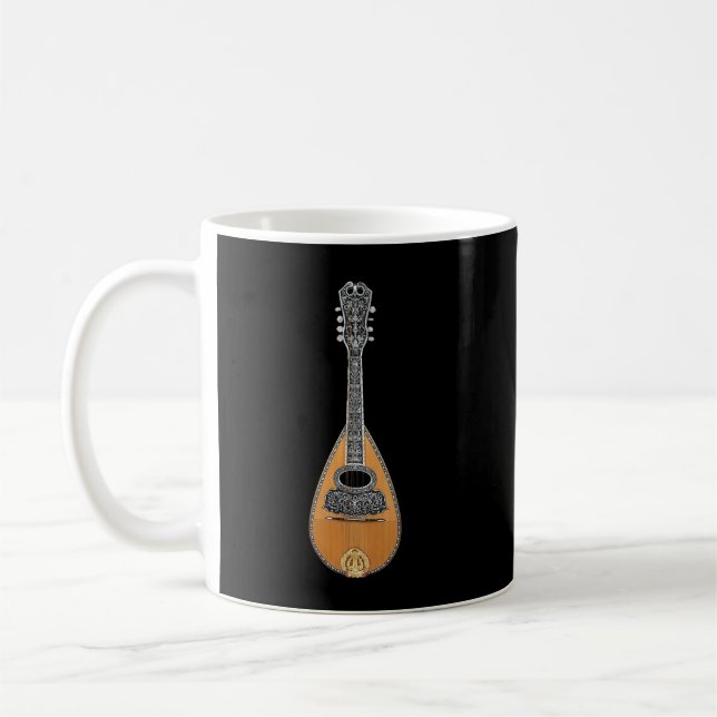 Caneca De Café Mandolin Lover String Instrumento Música Bluegrass (Esquerda)