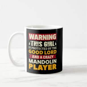 Caneca De Café Mandolin Lover Womens WarGirl É Protegida Por