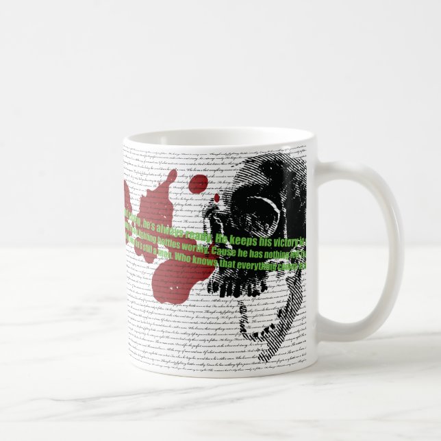 Caneca De Café Maneira do envoltório do poema do guerreiro ao (Direita)
